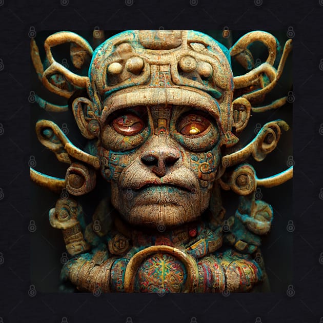 Mayan god by Pikantz